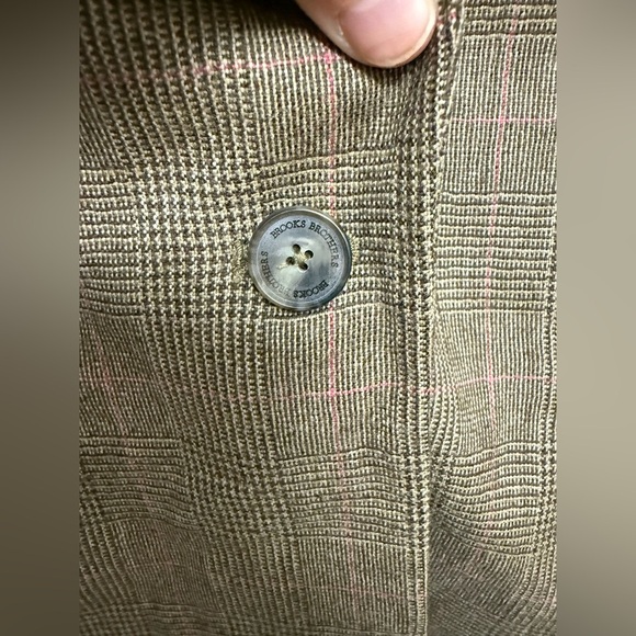 Brooks Brothers Stellita Fit Saxxon Wool Brown Plaid Blazer Sz 6P Office Luxury - Picture 3 of 9